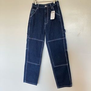 NWT J. Galt dark wash high waisted painter pants